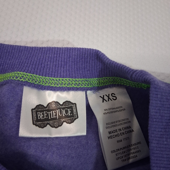 Beetlejuice Purple Graphic Sweater - Picture 3 of 6